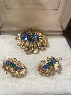 Vintage Brooch and Earring Set